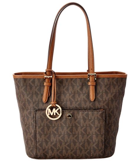 michael kors logo jet set signature medium clutch|Jet Set Medium KORS Signature Logo Tote Bag .